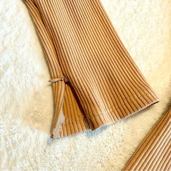 Fashion Nova Stylish Tan Ribbed Cardigan - Picture 2 of 4